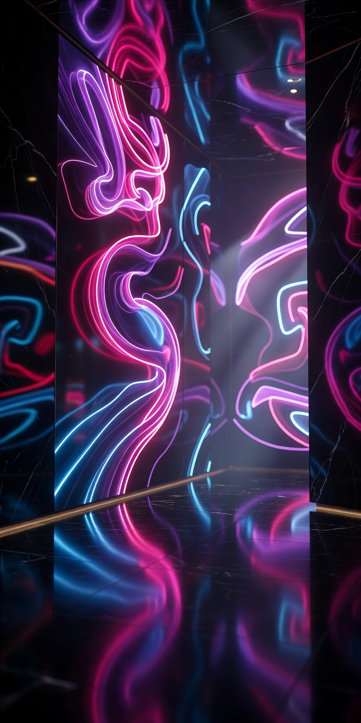 Luxury abstract casino neon background